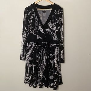 Lane Bryant black & white dress size 14-16